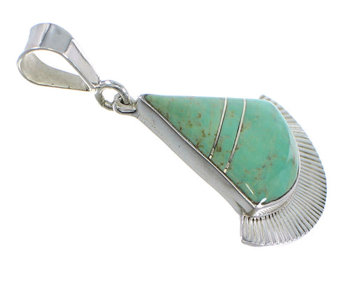 Genuine Sterling Silver And Turquoise Pendant Jewelry VX55679